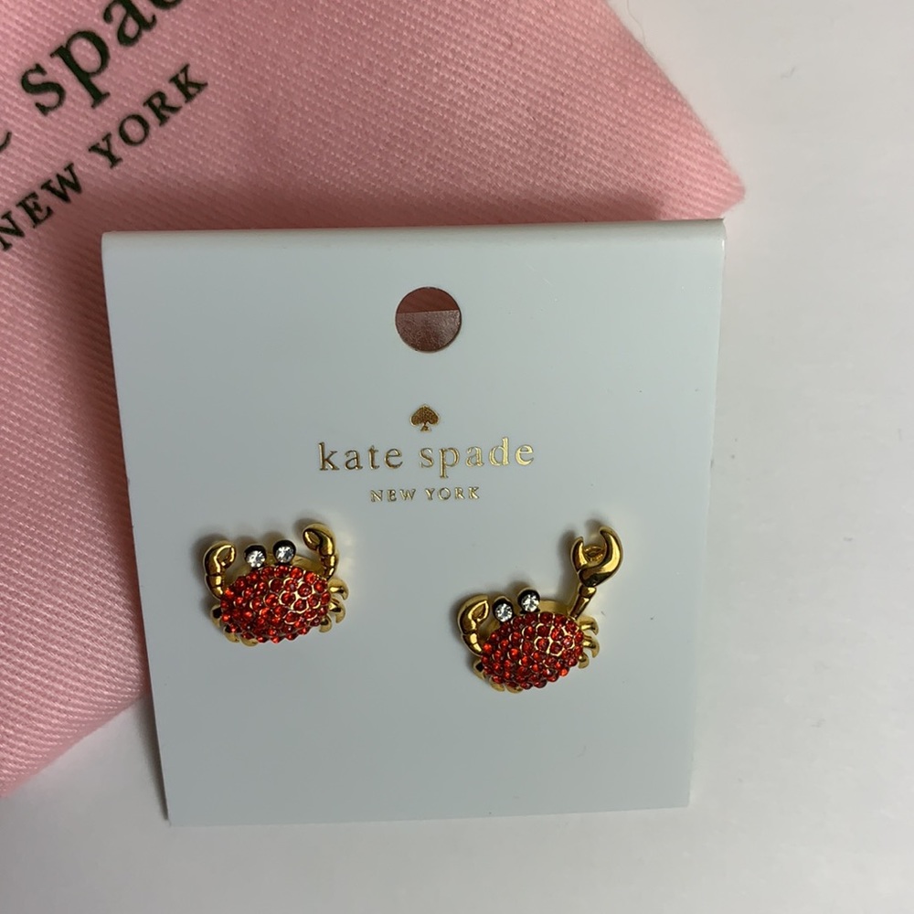 🆕 🦀 Kate Spade ♠️ New York Shore Thing Crab Earrings NWT New! - Picture 11 of 12